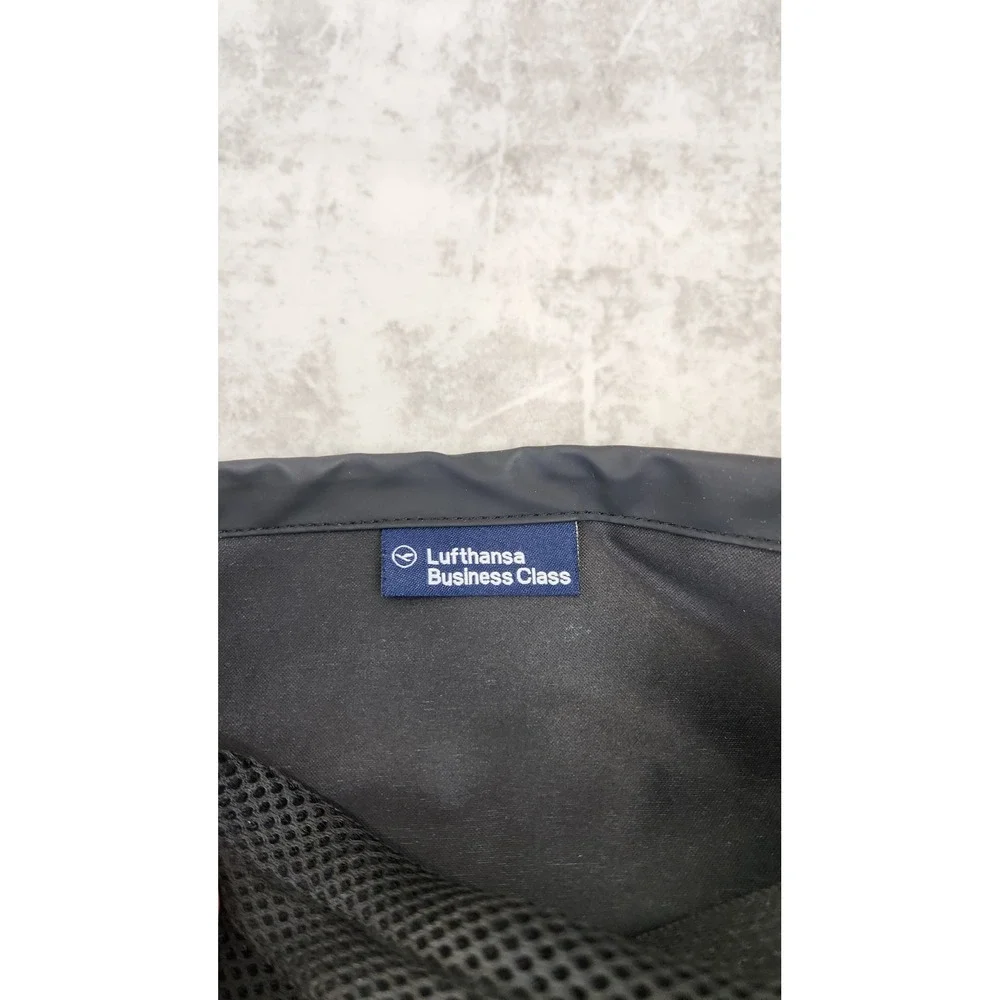 Porsche Lufthansa Airlines Drawstring Travel Bag Black Mesh Business Class